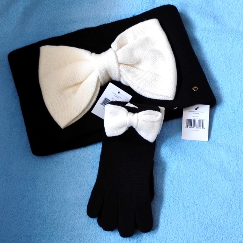 Kate Spade Neck Warmer & Gloves